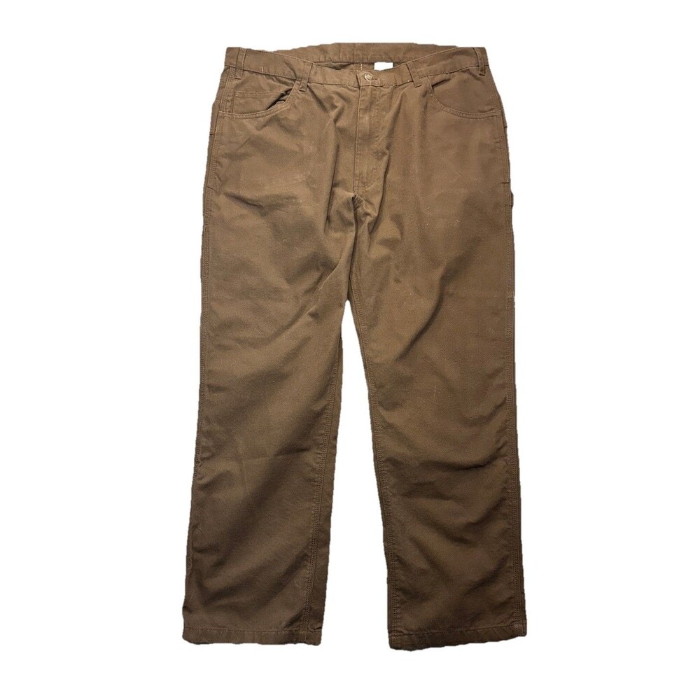 Berne Highland Carpenter Pants Mens 38x30 Brown Work Utility Duck Canvas New